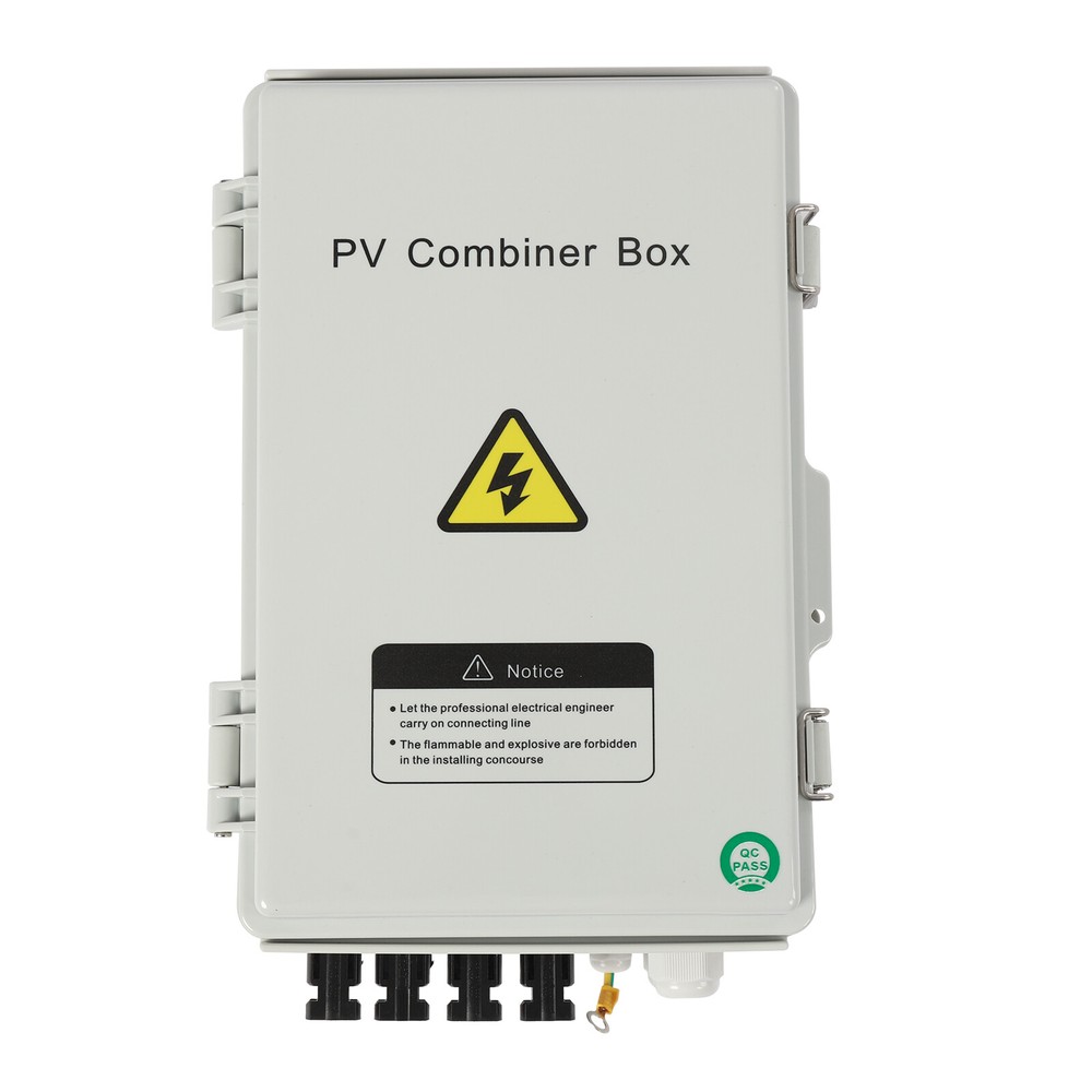 4 String Solar PV Combiner Box 63A Circuit Breaker for Solar Panel Waterproof US