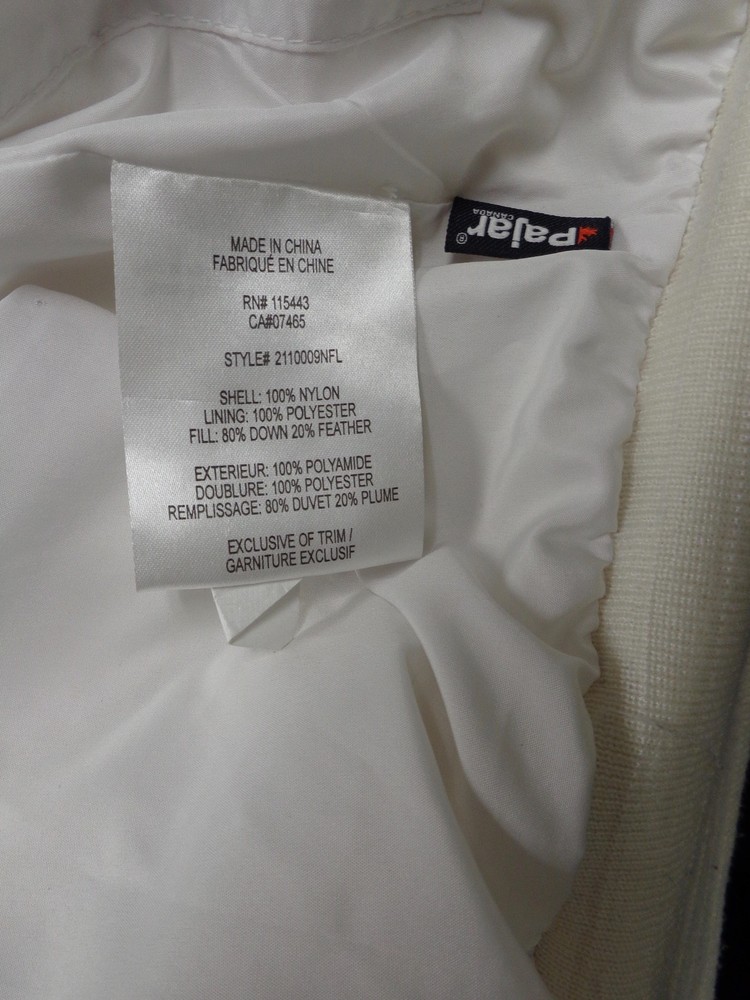 PAJAR WHITE DOWN COAT JACKET DOUBLE ZIP FRONT W BUTTONS & ADJUSTABLE COLLAR HOOD
