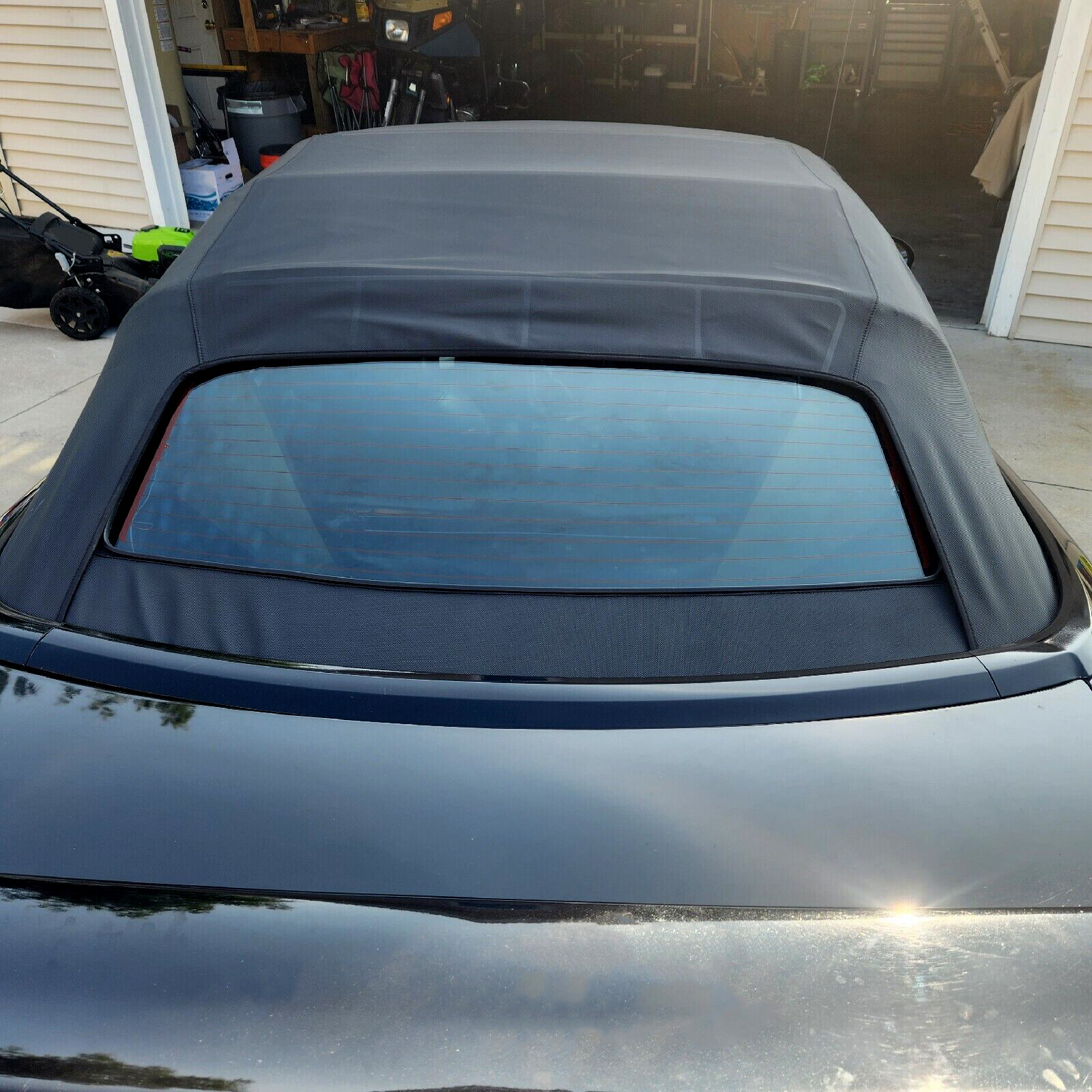 For Ford Mustang 1994-04 Convertible Soft Top w/Heated Glass Window, Black