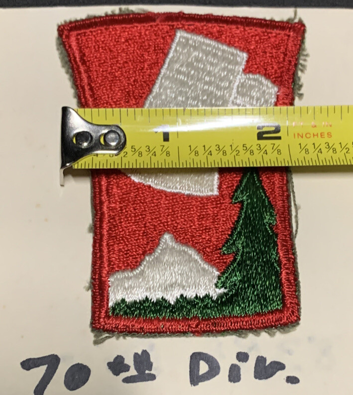 U S Army 70th Division Patch