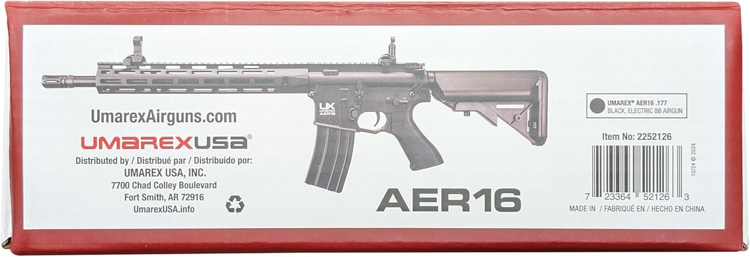Umarex AER16 .177 Caliber Electric-Powered Full Auto Air Rifle 2252126 with BBs