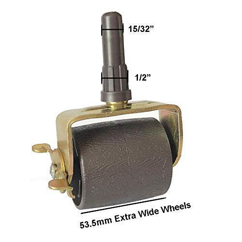 Heavy Duty Steel Stem Bed Frame Wheels Casters Rollers with Plastic Inserts,