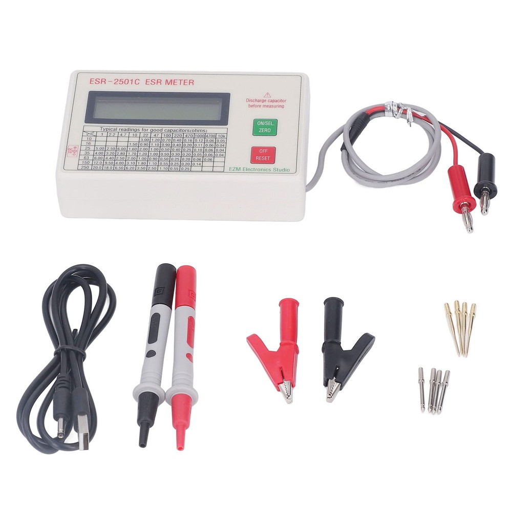 Handheld Capacitor Tester High Accuracy Lightweight Smart Shutdown