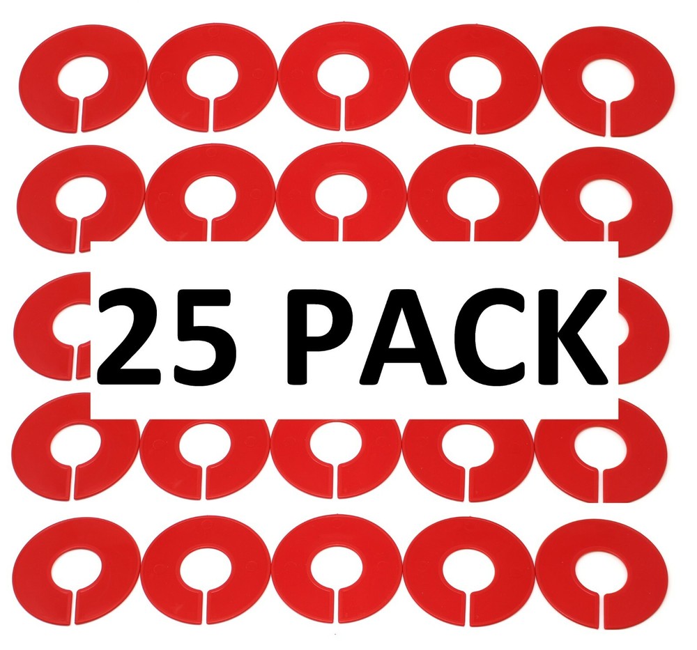 Red Round Plastic Blank Rack Size Dividers - Multi-pack