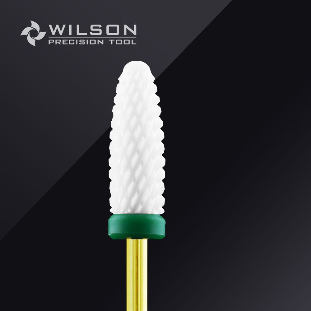 WILSON White Ceramic Nail Drill Bits - Upgrade Flame Bit Ⅱ US SELLER