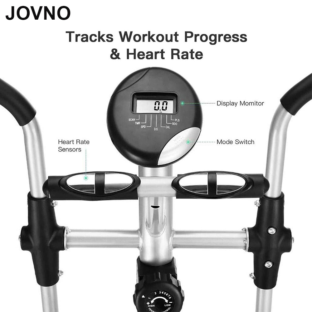 JOVNO Magnetic Elliptical Machine Trainer Smooth Quiet Driven Home Gym Exerciser