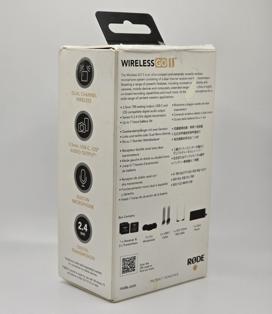 Rode Wireless GO II Dual Channel Compact Digital Wireless Microphone System