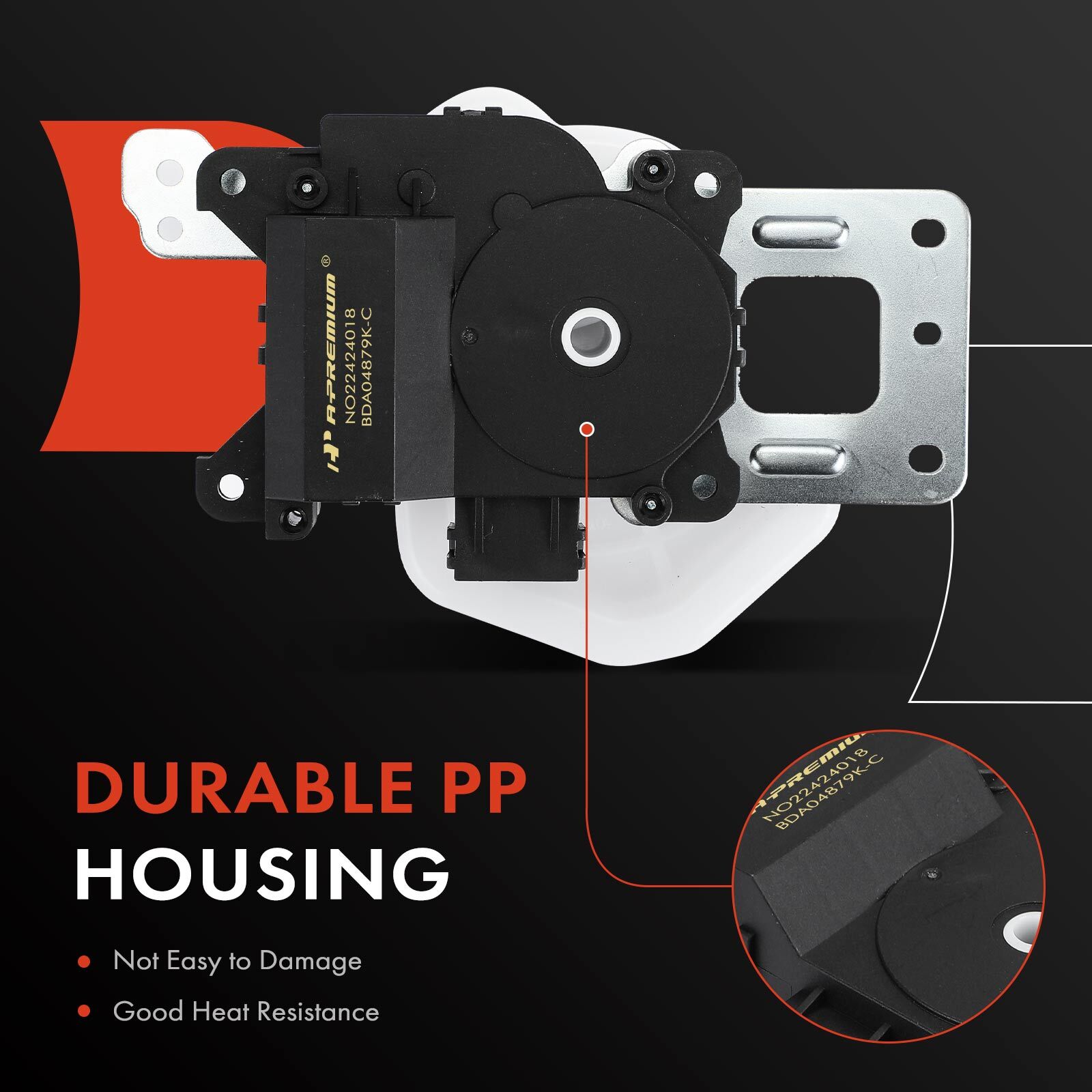 HVAC A/C Air Blend Door Actuator with Panel Main for Honda Civic 2006-2011 Mode