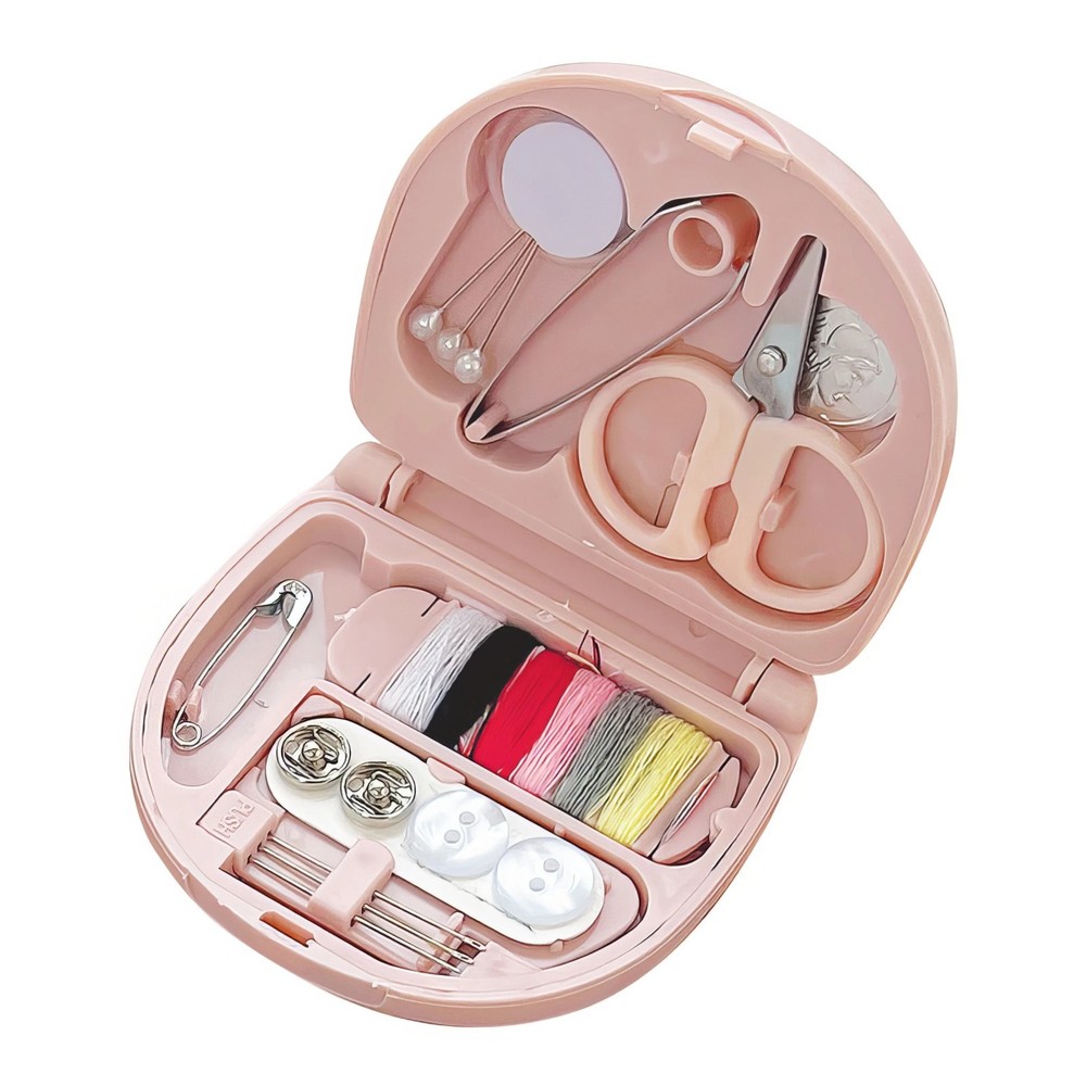 Mini Sewing Kit Travel Portable Repair Kit Needles Thread Scissors Compact Case