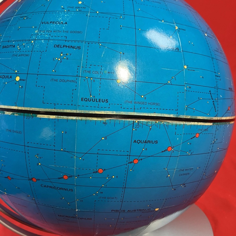 Vintage 12" Apollo Celestial Globe Replogle 1971 / Star Constellation / Flaw