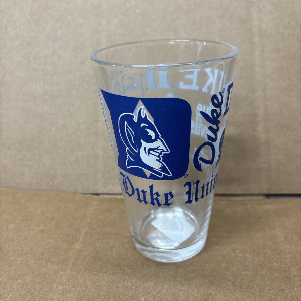 Duke Blue Devils 6” Logo Brand 16 Oz  Glass
