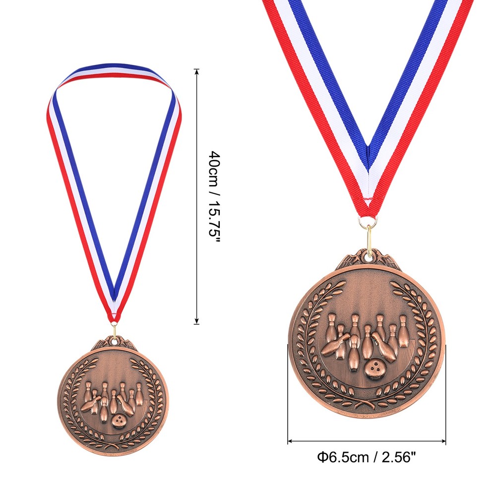 2.6" Copper Bowling Medals, Bowling Award Medals