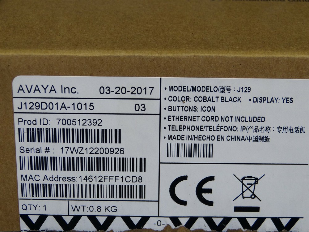 Avaya J129 VoIP IP Phone - Basic POE (K11)