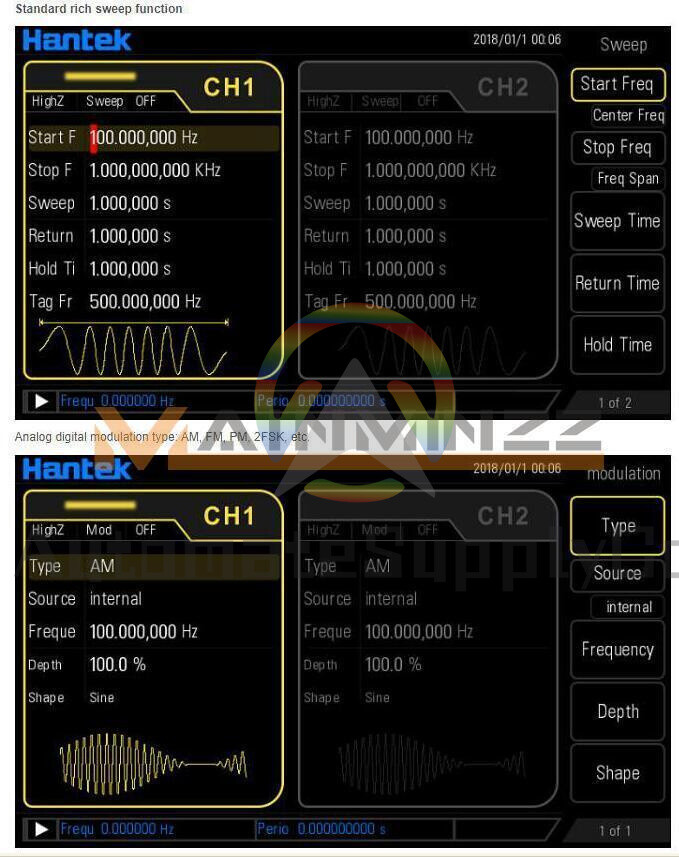 New ONE Hantek Arbitrary waveform Function generator HDG6202B