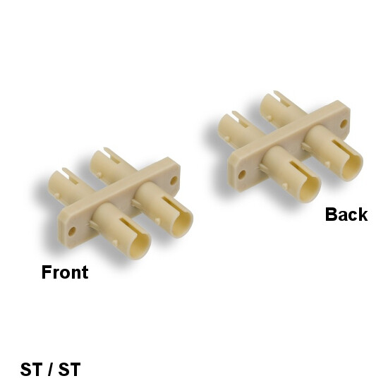 Kentek ST to ST Duplex Multi-Mode Fiber Optic Coupler Feed through Extender