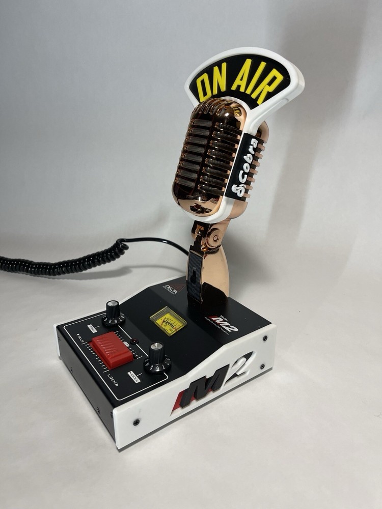 Custom CALLSIGN Base Panels (2) BLUE For DELTA M2 POWER BASE MICROPHONE CB MIC