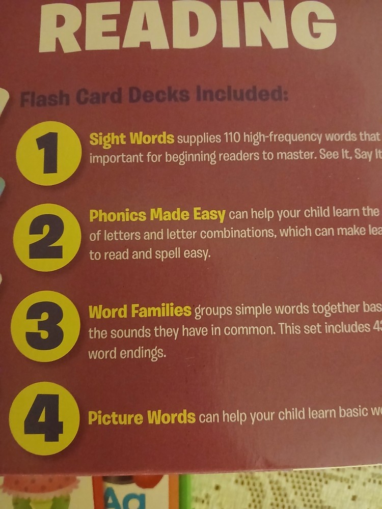 School Zone Reading 4 Pack ages 4 & up.
