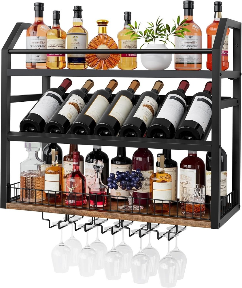 Wall Mount Wine Rack Wall Mounted Wine Bottle Rack Display & Storage Hanging