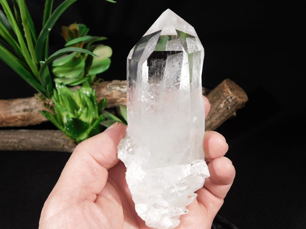 Larger SUPER Translucent! QUARTZ Crystal Cluster From Brazil 367gr