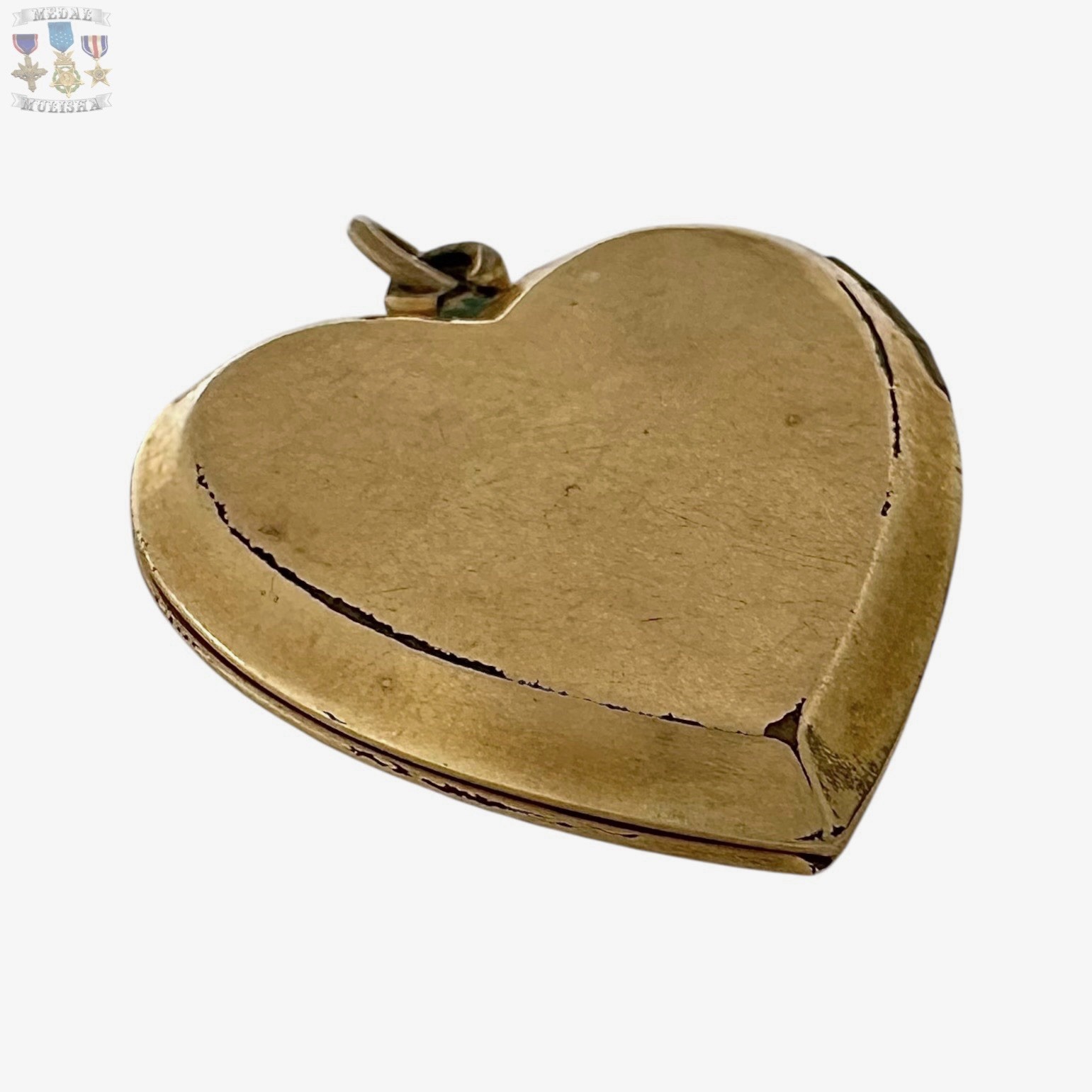 1/20 12K GOLD WWII MARINE CORPS EAGLE GLOBE ANCHOR INSIGNIA LOCKET SWEETHEART