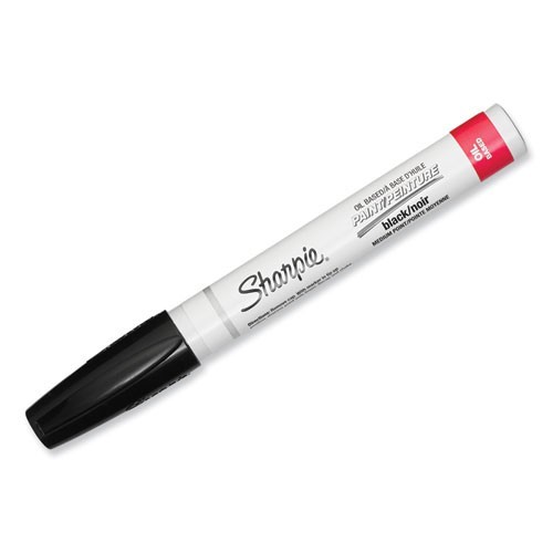 Sharpie 35549 Permanent Paint Marker, Medium Bullet Tip, Black