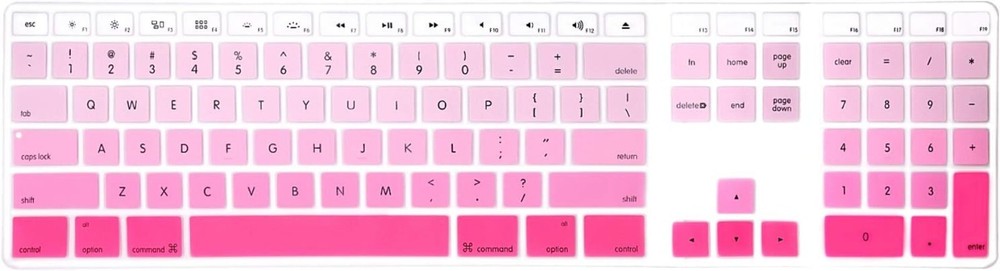iMac Compatible Ombre Pink Silicone Keyboard Protector - Dustproof & Non-Slip