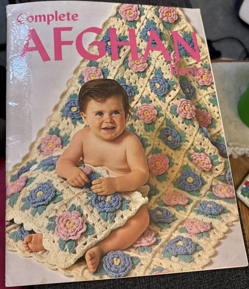 Vtg Rare Complete AFGHAN 1970 Pattern Bk