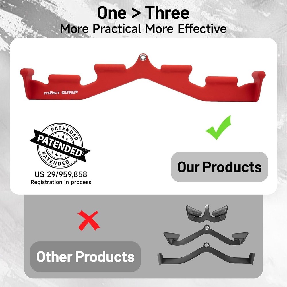 LAT Pull Down Bar with 6 Ergonomic Handles,Neutral Grip LAT Pulldown Attachments