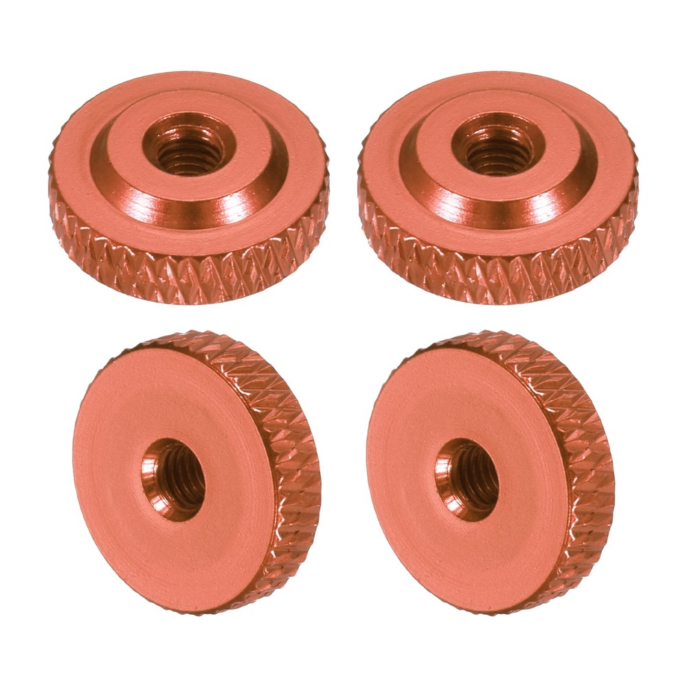 4Pcs M3x12mmx4mm Shoulder Knurled Thumb Nuts, Orange
