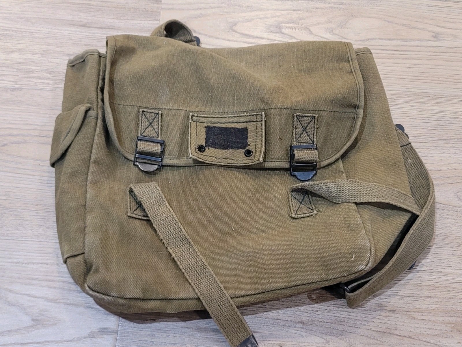 Military Style Green Army Canvas Messenger Tote Bag Backpack