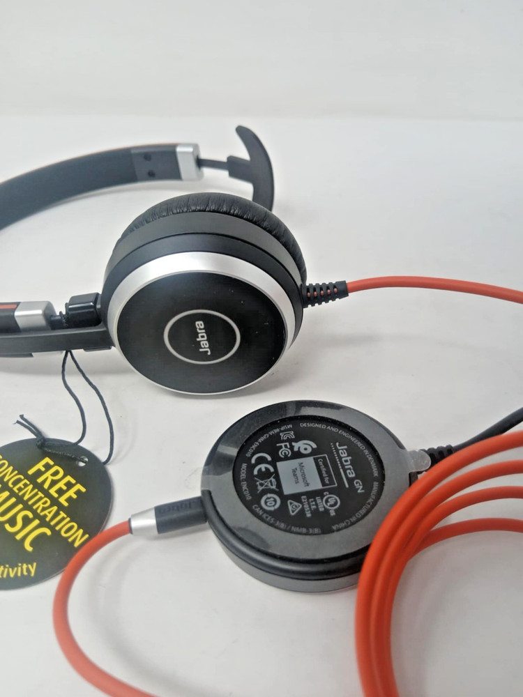 Jabra Evolve 40 UC Optimized Professional Wired Mono Headset - Black