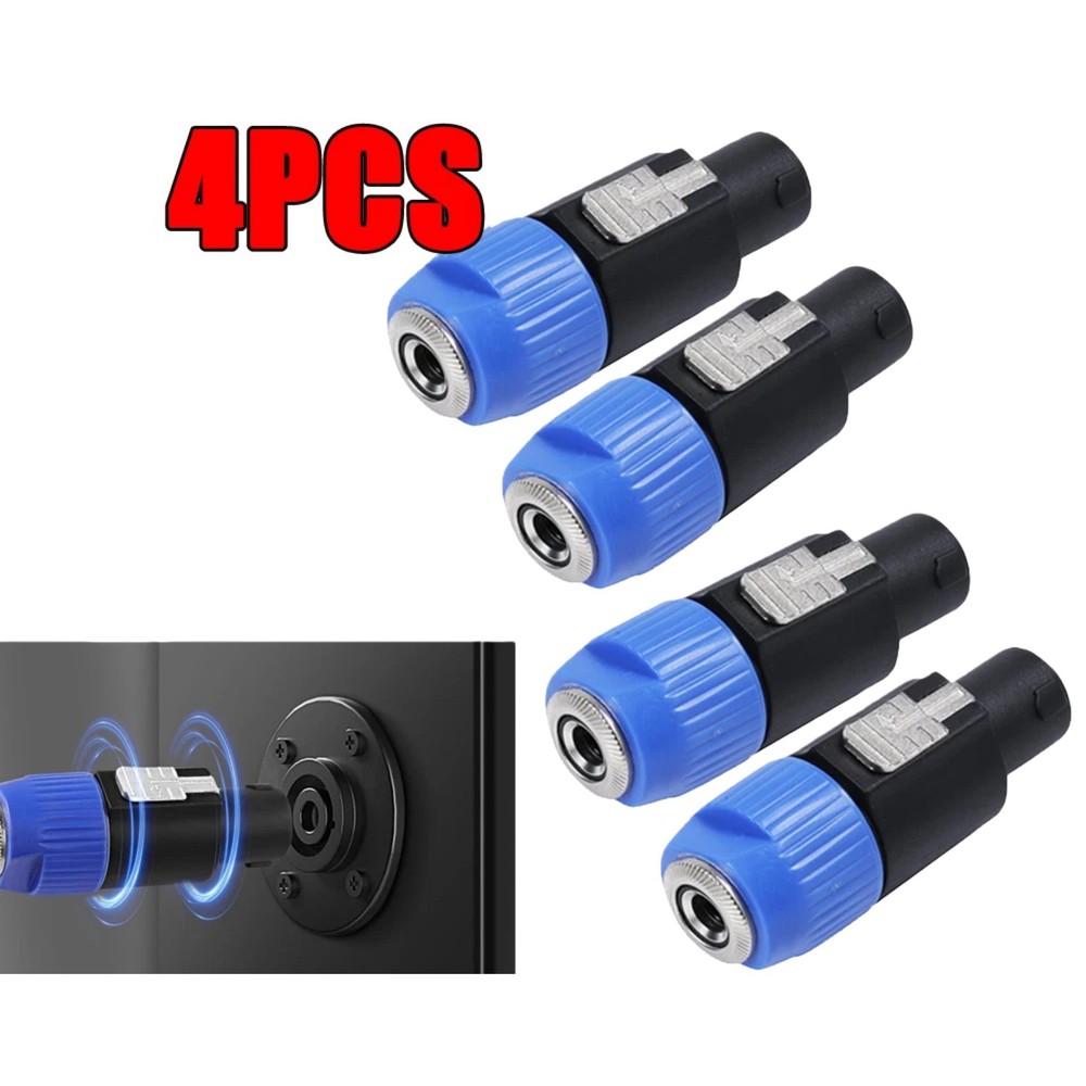 4pcs NL4FC to 1/4 Inch Jack Plug for Wide Application Range in Audio Systems