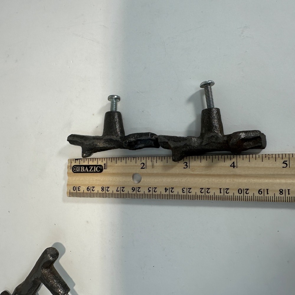 Vintage 3 Twig Cabinet Pulls aged bronze