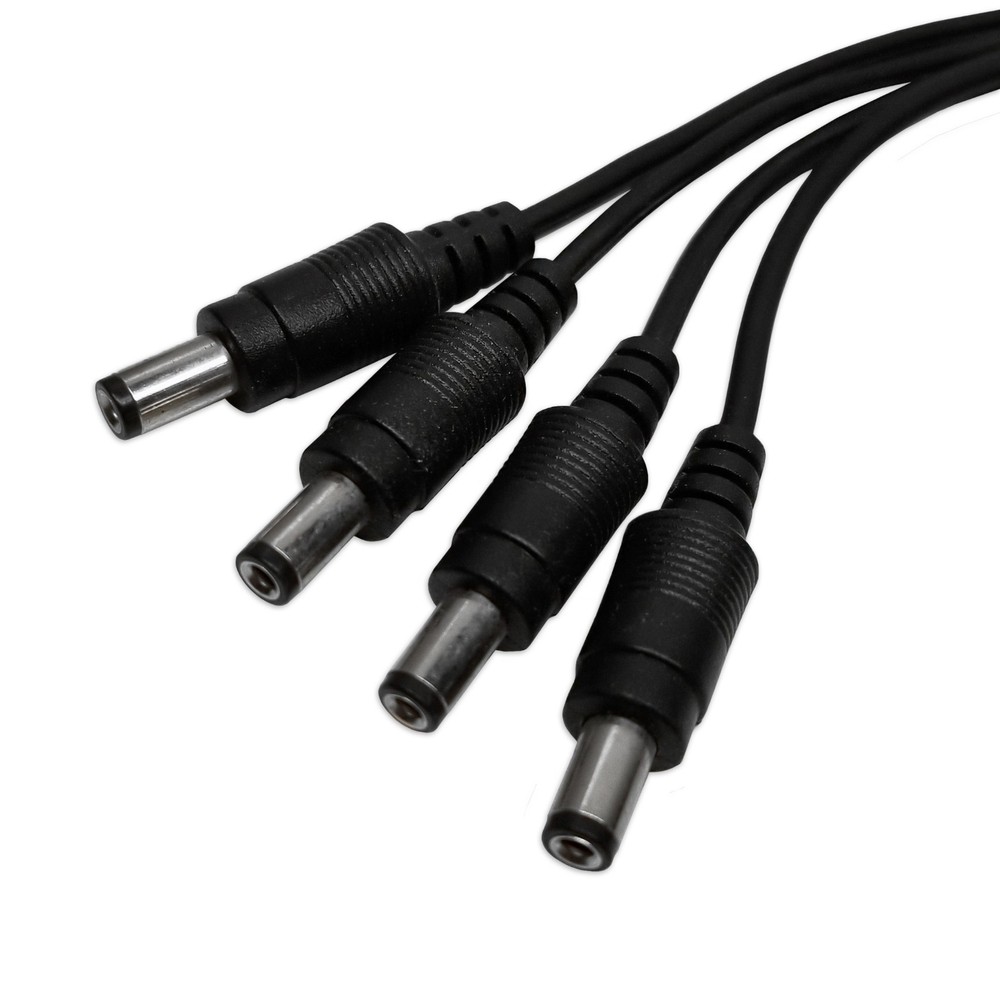 5 Pack - 4 Way Channel DC Power Splitter Adapter Cable for CCTV Security Camera