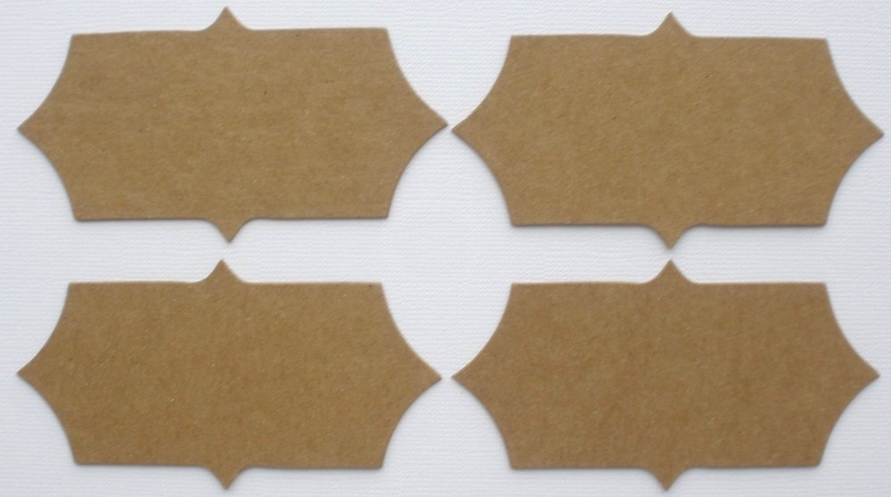 {6} *QUOTE BOXES* Raw Bare Chipboard Die Cuts - 2" x 4"