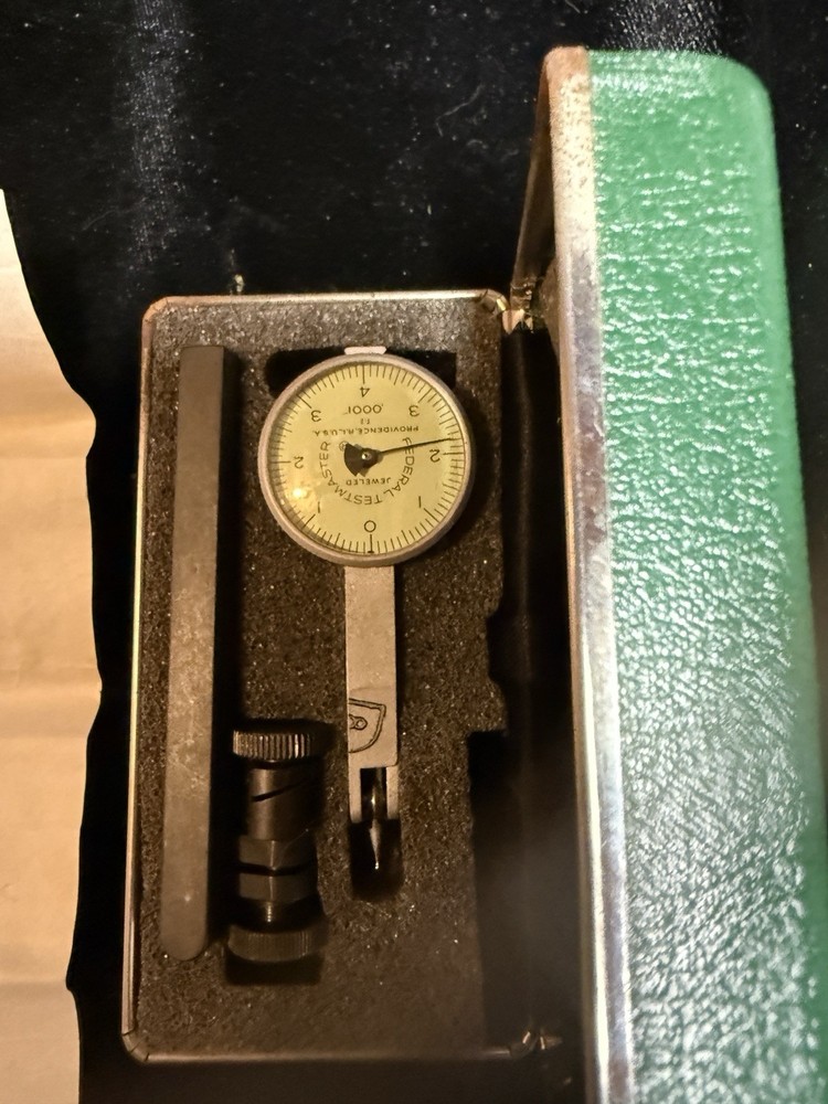 Federal .0025MM Testmaster Test Indicator Set T-3 w /Case AND INSTRUCTION