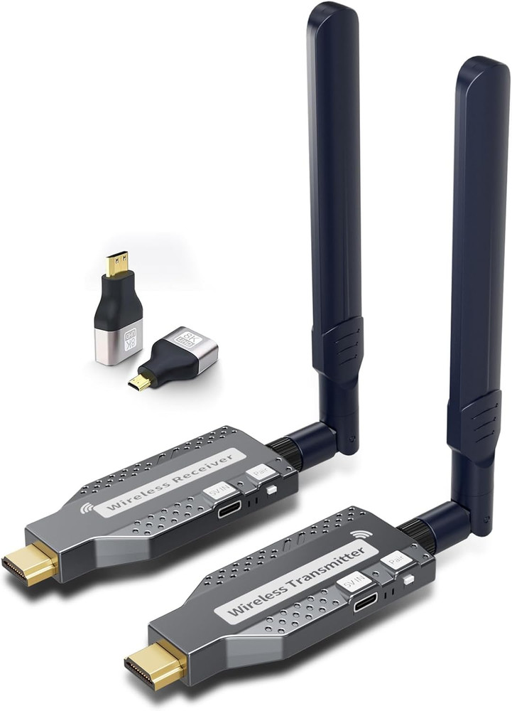Wireless HDMI Transmitter and Receiver,492Ft/150M 4K Decode 1080P Output Plug&Pl