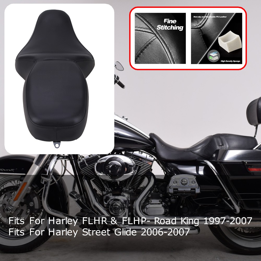 Low-Profile Seat For Harley 1997-2007 Road King FLHR/HP & 2006-2007 Street Glide