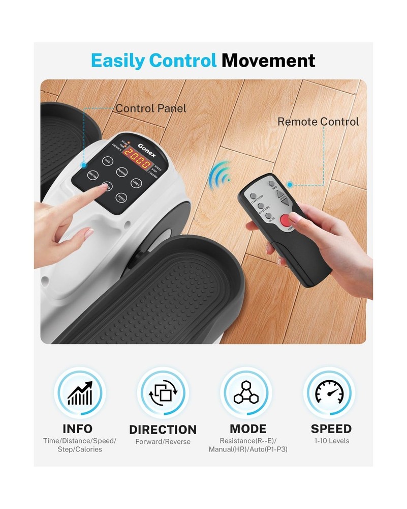 Gonex Under Desk Elliptical Exercise Machine, Leg Exerciser While S... Fast Ship