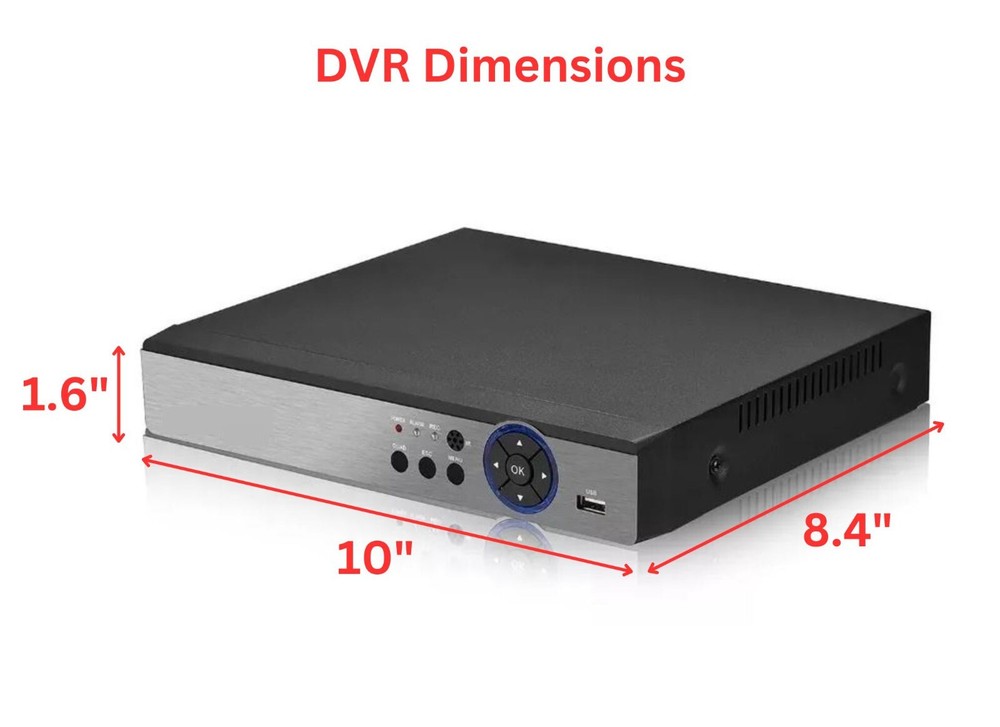 8 Channel H.265 DVR with 2TB Hard Drive Security Surveillance Camera Recorder
