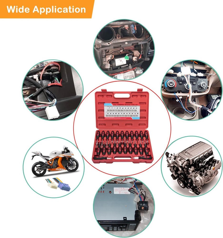 Universal Terminal Release Tools, Wire Terminal Electrical Connector Removal Kit
