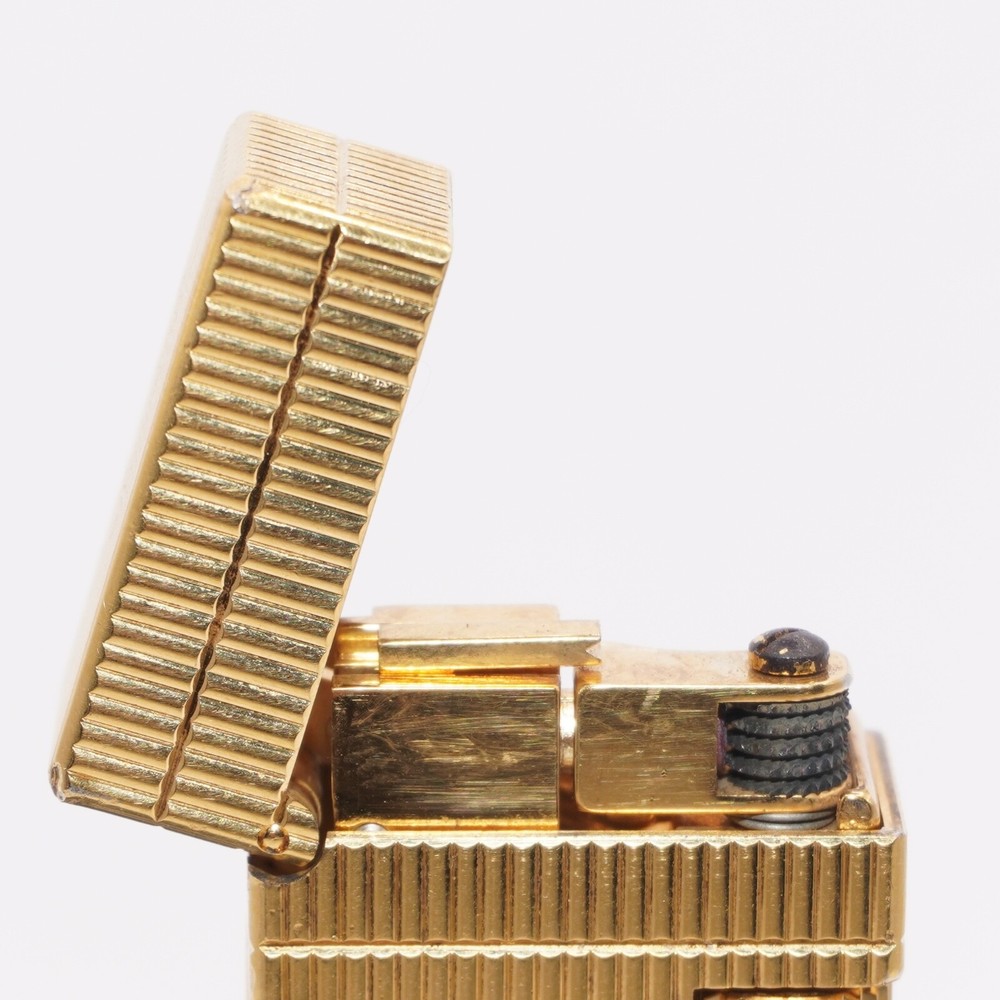 Rare Dunhill Lighter Gold Windowpane Pattern-Ultrasonically cleaned