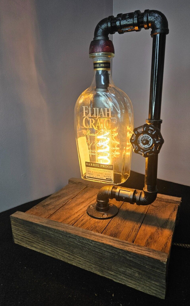 Elijah Craig - Rustic Bottle Bar Lamp Light Decor