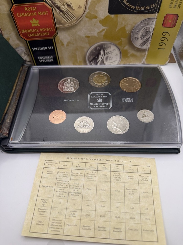 1999 Royal Canadian Mint 7-Coin Specimen Set with original packaging