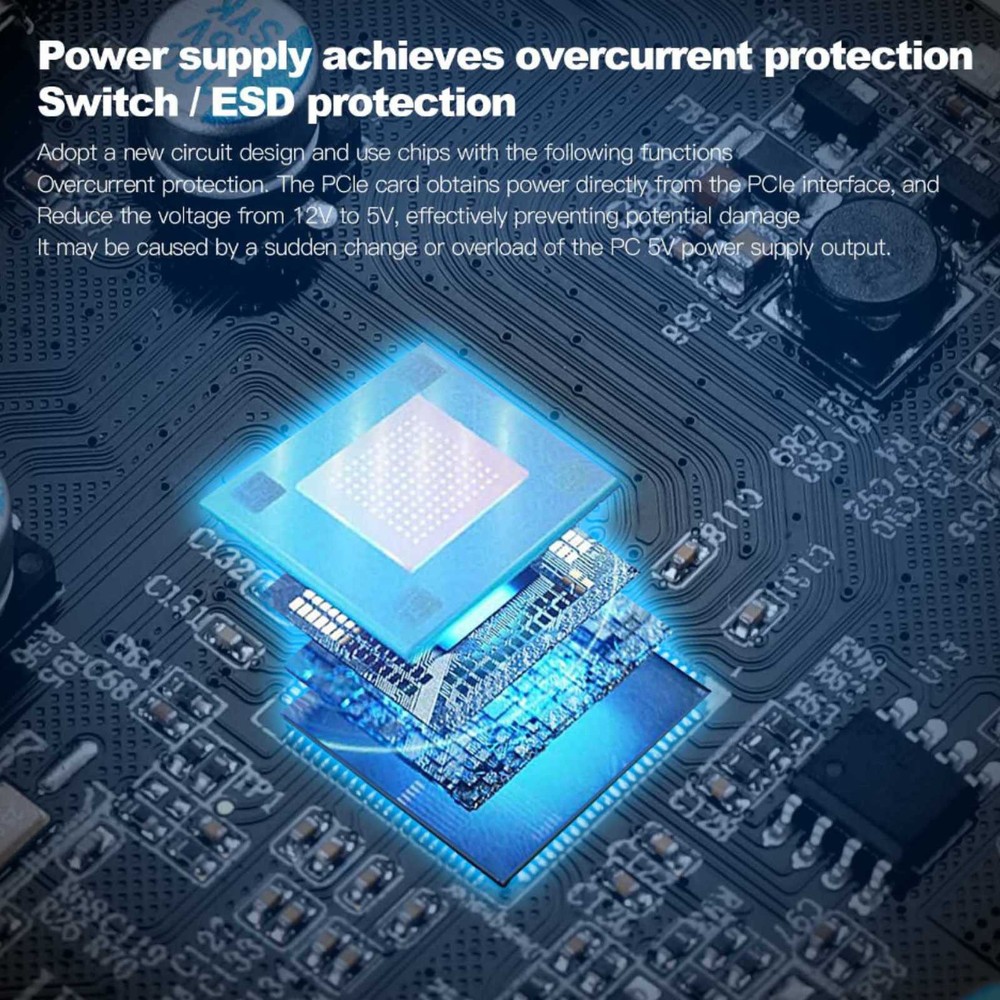 5 Ports Expansion Card 20Gbps For Desktop computers 2*USB Type-A 3*USB Type-C