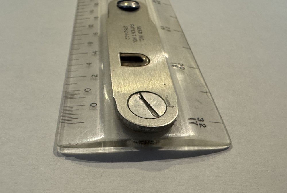 Vintage Bruning Drafting 18-1/2" Machine Scale Ruler Clear Plastic Yard Patent