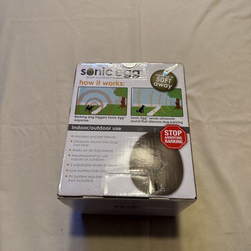 Sunbeam SBBCU1 Sonic Egg Ultrasonic Bark Control Device