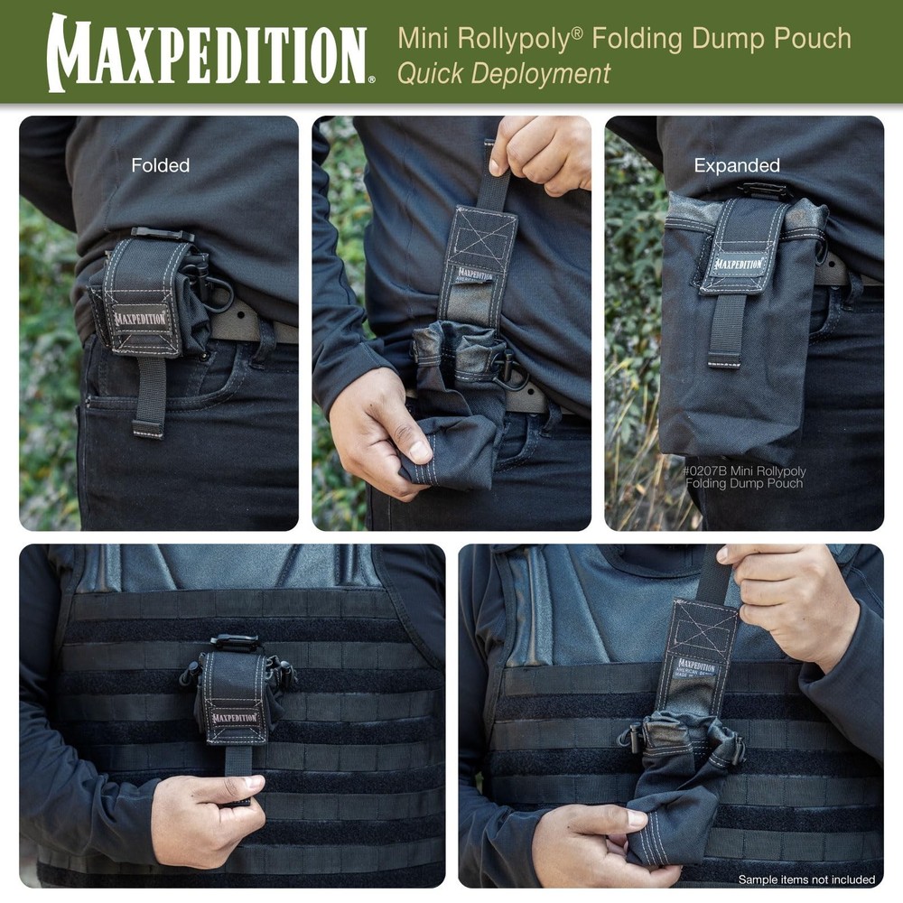 Maxpedition Mini Rollypoly Folding Dump Pouch Black
