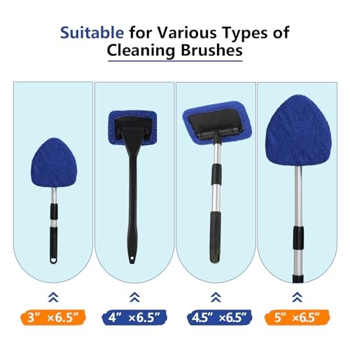 7 Pack Upgrade Car Windshield Cleaner Tool Bonnets, Microfiber Cloths for