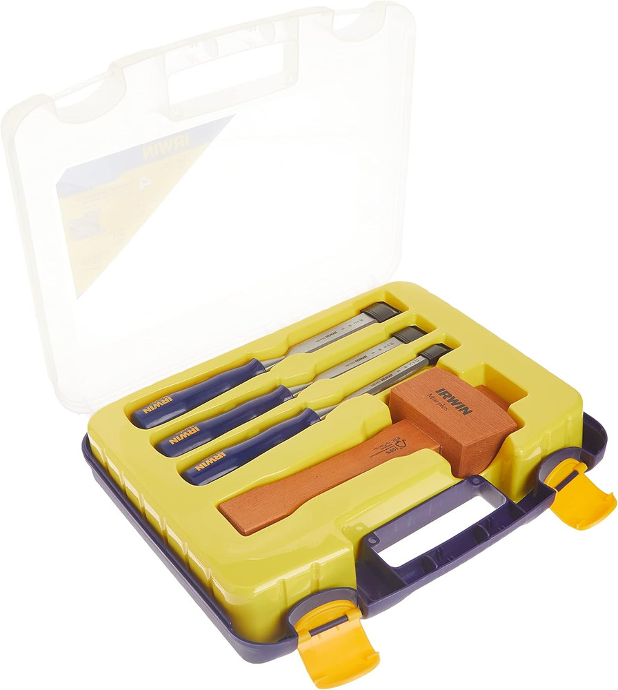 Chisel Set for Woodworking with Mallet, 4-Piece (1788114)